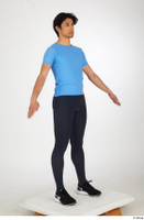  Jorge ballet leggings black sneakers blue t shirt dressed sports standing whole body 0016.jpg